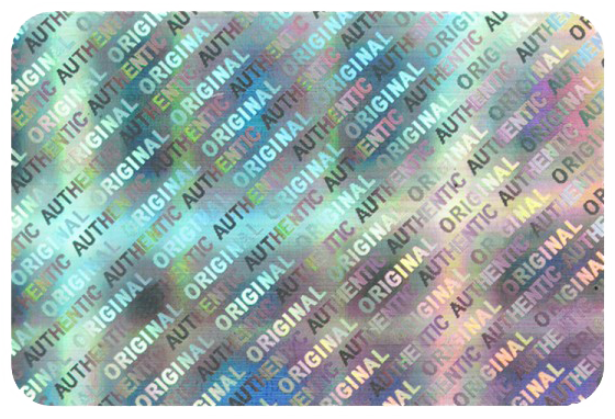 Holograma cu texte pentru autentificare si certificare brand